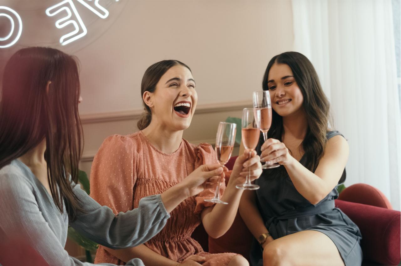 Toasting with wine